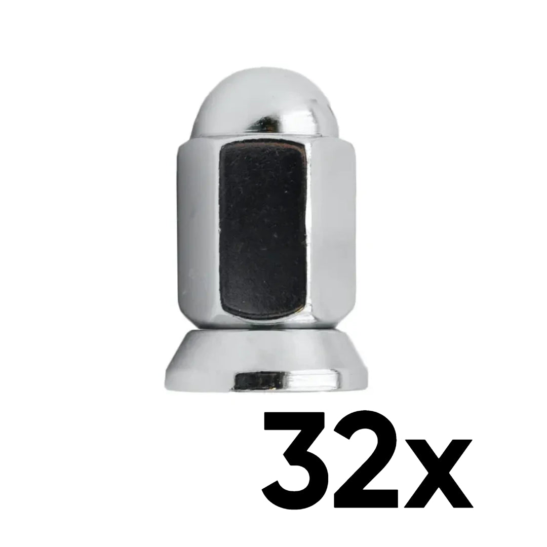 32x 9/16"-18 Dually Acorn with Washer Lug Nuts