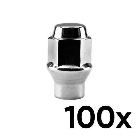 100x Extended Thread Lug Nuts in 1/2"-20